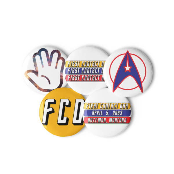 Set of Original "First Contact Day" Pin Buttons
