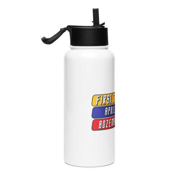 Original "First Contact Day" Stainless Steel Water Bottle w/ Straw Lid - Image 4